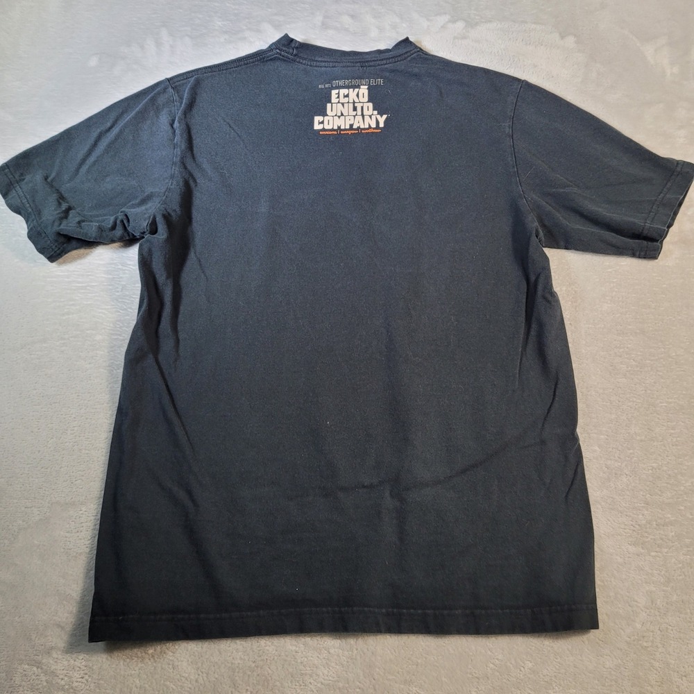 Ecko Unltd T-Shirt Mens Large Black Art of War Helmet Graphic Streetwear Tee Y2K - Picture 12 of 13